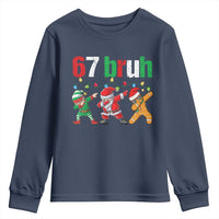 67 Christmas Youth Sweatshirt Funny Six Seven Bruh Dabbing Santa Meme Pajamas - Wonder Print Shop