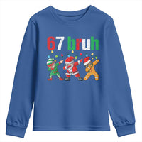 67 Christmas Youth Sweatshirt Funny Six Seven Bruh Dabbing Santa Meme Pajamas - Wonder Print Shop