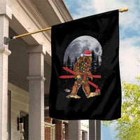 Santa Bigfoot Christmas Garden Flag Funny Sasquatch Skiing Snowboard Ski Lover Skier - Wonder Print Shop