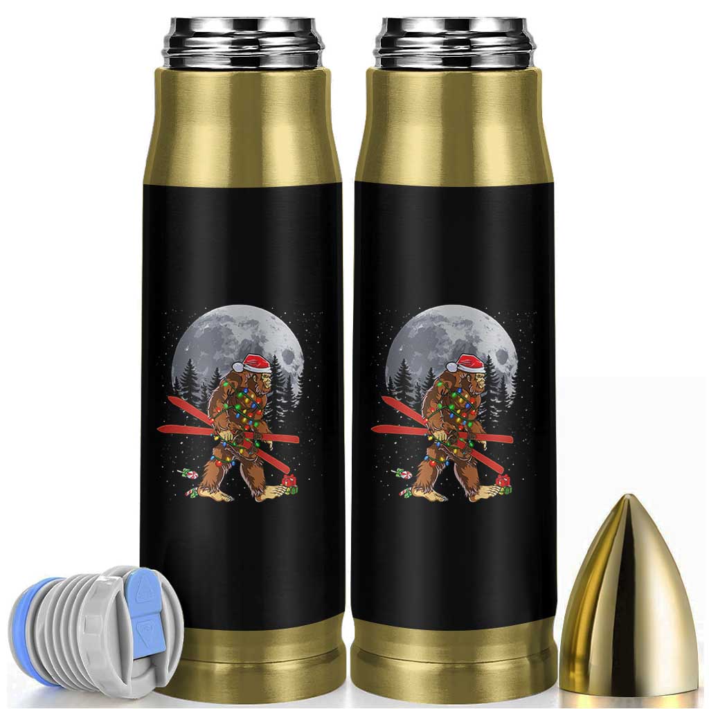 Santa Bigfoot Christmas Bullet Tumbler Funny Sasquatch Skiing Snowboard Ski Lover Skier - Wonder Print Shop