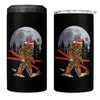 Santa Bigfoot Christmas 4 in 1 Can Cooler Tumbler Funny Sasquatch Skiing Snowboard Ski Lover Skier - Wonder Print Shop