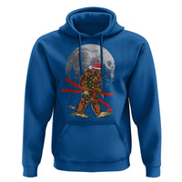Santa Bigfoot Christmas Hoodie Funny Sasquatch Skiing Snowboard Ski Lover Skier - Wonder Print Shop