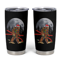 Santa Bigfoot Christmas Tumbler Cup Funny Sasquatch Skiing Snowboard Ski Lover Skier - Wonder Print Shop