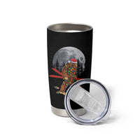 Santa Bigfoot Christmas Tumbler Cup Funny Sasquatch Skiing Snowboard Ski Lover Skier - Wonder Print Shop