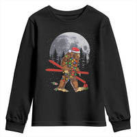 Santa Bigfoot Christmas Youth Sweatshirt Funny Sasquatch Skiing Snowboard Ski Lover Skier - Wonder Print Shop