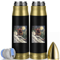 Christmas Bigfoot Skiing Bullet Tumbler Funny Santa Sasquatch Snowboard Ski Lover Skier - Wonder Print Shop