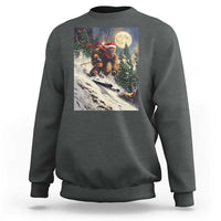 Christmas Bigfoot Skiing Sweatshirt Funny Santa Sasquatch Snowboard Ski Lover Skier - Wonder Print Shop