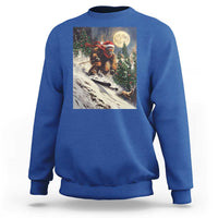 Christmas Bigfoot Skiing Sweatshirt Funny Santa Sasquatch Snowboard Ski Lover Skier - Wonder Print Shop