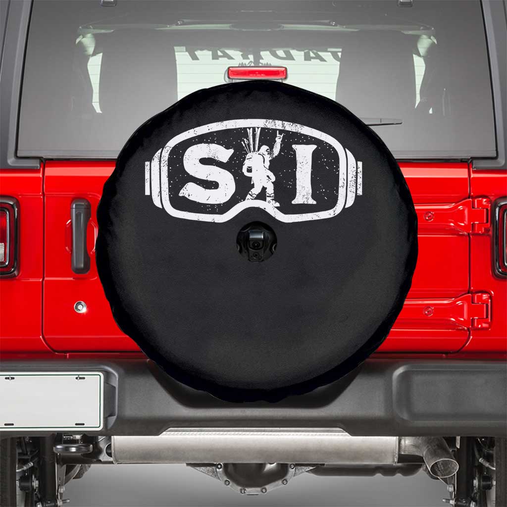 Bigfoot Skiing Spare Tire Cover Sasquatch Goggles Skiing Snow Ski Lover Skier - Wonder Print Shop