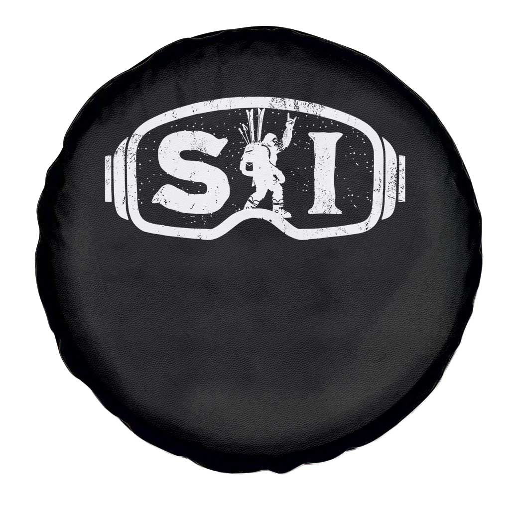 Bigfoot Skiing Spare Tire Cover Sasquatch Goggles Skiing Snow Ski Lover Skier - Wonder Print Shop
