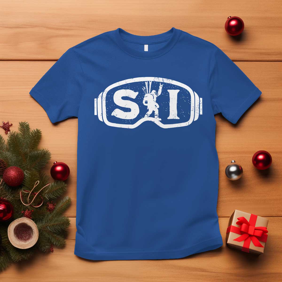 Bigfoot Skiing T Shirt Sasquatch Goggles Skiing Snow Ski Lover Skier - Wonder Print Shop