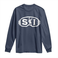 Bigfoot Skiing Long Sleeve Shirt Sasquatch Goggles Skiing Snow Ski Lover Skier - Wonder Print Shop
