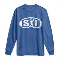 Bigfoot Skiing Long Sleeve Shirt Sasquatch Goggles Skiing Snow Ski Lover Skier - Wonder Print Shop
