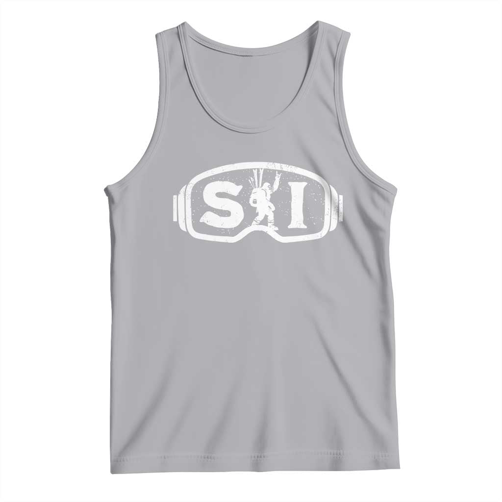 Bigfoot Skiing Tank Top Sasquatch Goggles Skiing Snow Ski Lover Skier - Wonder Print Shop