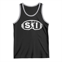 Bigfoot Skiing Tank Top Sasquatch Goggles Skiing Snow Ski Lover Skier - Wonder Print Shop