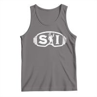 Bigfoot Skiing Tank Top Sasquatch Goggles Skiing Snow Ski Lover Skier - Wonder Print Shop