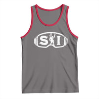 Bigfoot Skiing Tank Top Sasquatch Goggles Skiing Snow Ski Lover Skier - Wonder Print Shop