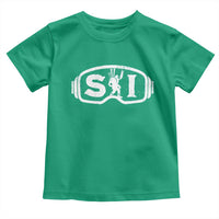 Bigfoot Skiing Toddler T Shirt Sasquatch Goggles Skiing Snow Ski Lover Skier - Wonder Print Shop