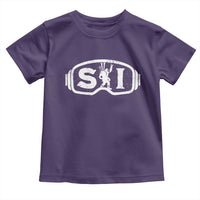 Bigfoot Skiing Toddler T Shirt Sasquatch Goggles Skiing Snow Ski Lover Skier - Wonder Print Shop