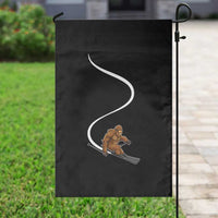 Bigfoot Skiing Garden Flag Funny Sasquatch Ski Lover Mountain Skier Winter Sports - Wonder Print Shop