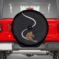 Bigfoot Skiing Spare Tire Cover Funny Sasquatch Ski Lover Mountain Skier Winter Sports - Wonder Print Shop