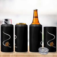 Bigfoot Skiing 4 in 1 Can Cooler Tumbler Funny Sasquatch Ski Lover Mountain Skier Winter Sports - Wonder Print Shop