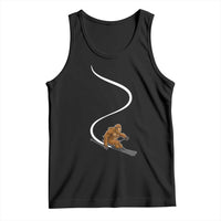 Bigfoot Skiing Tank Top Funny Sasquatch Ski Lover Mountain Skier Winter Sports - Wonder Print Shop