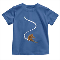 Bigfoot Skiing Toddler T Shirt Funny Sasquatch Ski Lover Mountain Skier Winter Sports - Wonder Print Shop