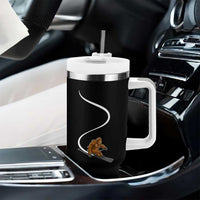 Bigfoot Skiing Tumbler With Handle Funny Sasquatch Ski Lover Mountain Skier Winter Sports - Wonder Print Shop
