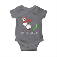 Funny Skiing Snowman Baby Onesie Funny Tis The Season Snow Ski Lover Skier - Wonder Print Shop