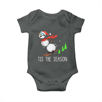 Funny Skiing Snowman Baby Onesie Funny Tis The Season Snow Ski Lover Skier - Wonder Print Shop