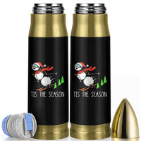 Funny Skiing Snowman Bullet Tumbler Funny Tis The Season Snow Ski Lover Skier - Wonder Print Shop