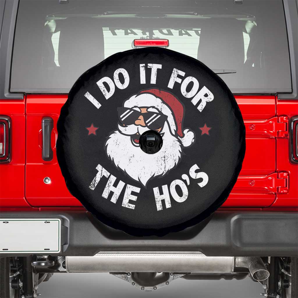I Do It For The Ho's Spare Tire Cover Funny Inappropriate Santa Christmas - Wonder Print Shop