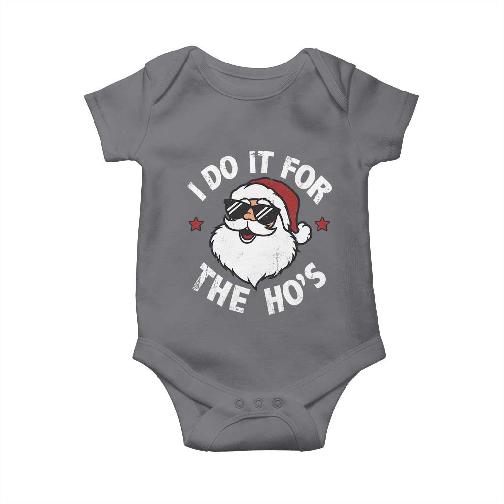 I Do It For The Ho's Baby Onesie Funny Inappropriate Santa Christmas - Wonder Print Shop