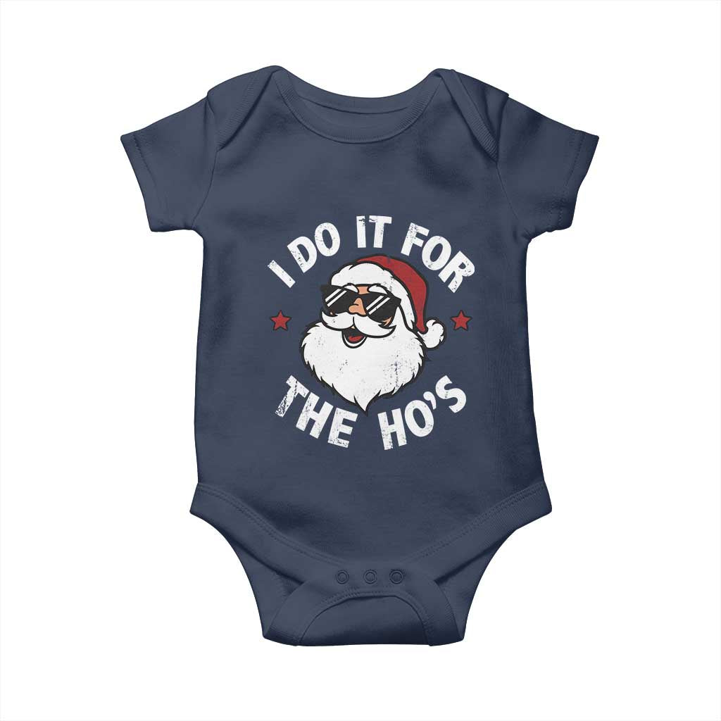 I Do It For The Ho's Baby Onesie Funny Inappropriate Santa Christmas - Wonder Print Shop