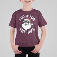 I Do It For The Ho's T Shirt For Kid Funny Inappropriate Santa Christmas - Wonder Print Shop