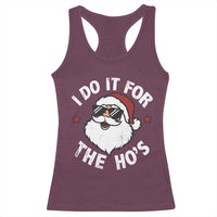 I Do It For The Ho's Racerback Tank Top Funny Inappropriate Santa Christmas - Wonder Print Shop