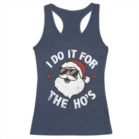 I Do It For The Ho's Racerback Tank Top Funny Inappropriate Santa Christmas - Wonder Print Shop