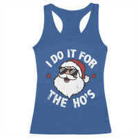 I Do It For The Ho's Racerback Tank Top Funny Inappropriate Santa Christmas - Wonder Print Shop