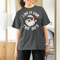 I Do It For The Ho's T Shirt For Women Funny Inappropriate Santa Christmas - Wonder Print Shop