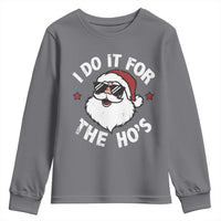 I Do It For The Ho's Youth Sweatshirt Funny Inappropriate Santa Christmas - Wonder Print Shop