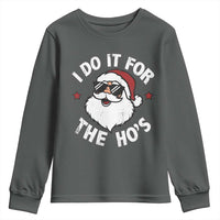 I Do It For The Ho's Youth Sweatshirt Funny Inappropriate Santa Christmas - Wonder Print Shop