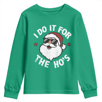 I Do It For The Ho's Youth Sweatshirt Funny Inappropriate Santa Christmas - Wonder Print Shop
