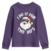 I Do It For The Ho's Youth Sweatshirt Funny Inappropriate Santa Christmas - Wonder Print Shop