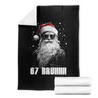 Cool Santa Claus Six Seven 67 Meme Throw Blanket Funny 6 7 Gen Alpha Slang Viral Meme - Wonder Print Shop