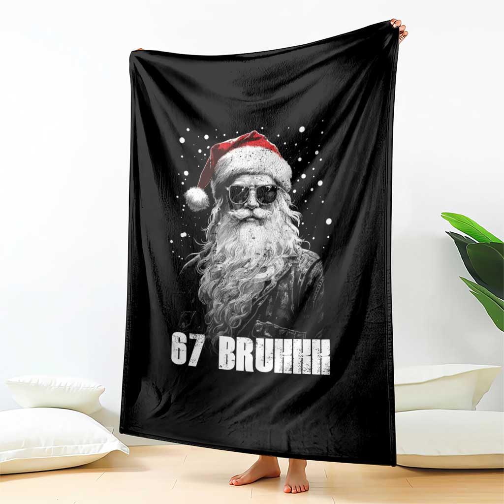 Cool Santa Claus Six Seven 67 Meme Throw Blanket Funny 6 7 Gen Alpha Slang Viral Meme - Wonder Print Shop