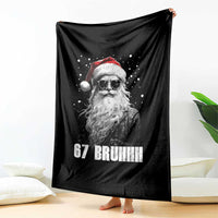 Cool Santa Claus Six Seven 67 Meme Throw Blanket Funny 6 7 Gen Alpha Slang Viral Meme - Wonder Print Shop