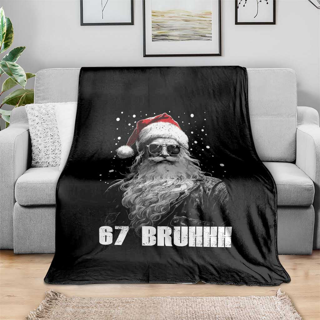 Cool Santa Claus Six Seven 67 Meme Throw Blanket Funny 6 7 Gen Alpha Slang Viral Meme - Wonder Print Shop
