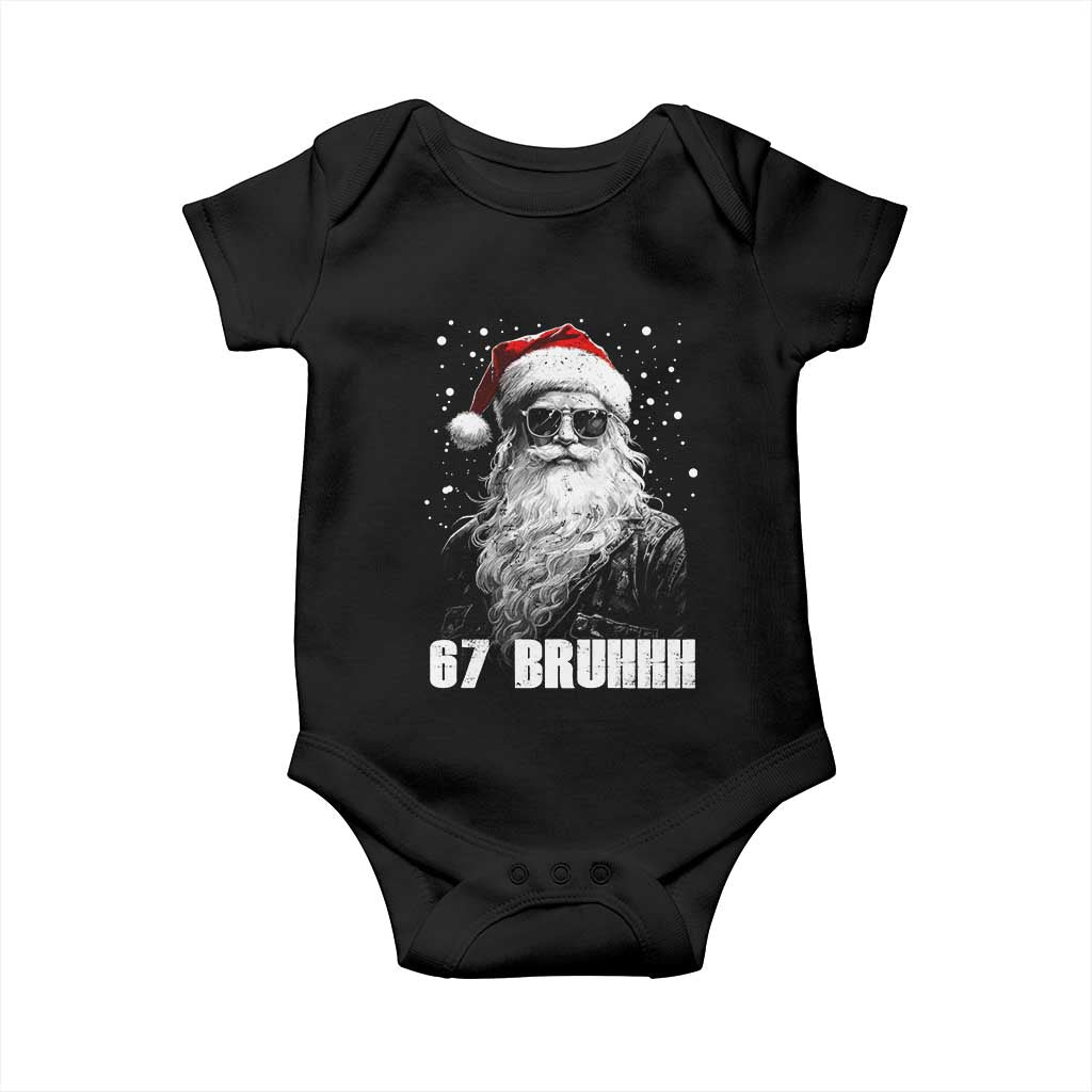 Cool Santa Claus Six Seven 67 Meme Baby Onesie Funny 6 7 Gen Alpha Slang Viral Meme - Wonder Print Shop