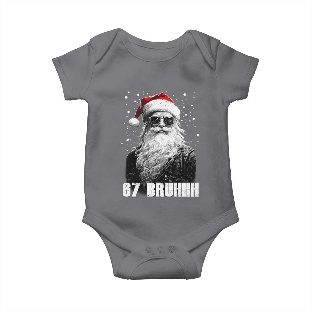 Cool Santa Claus Six Seven 67 Meme Baby Onesie Funny 6 7 Gen Alpha Slang Viral Meme - Wonder Print Shop